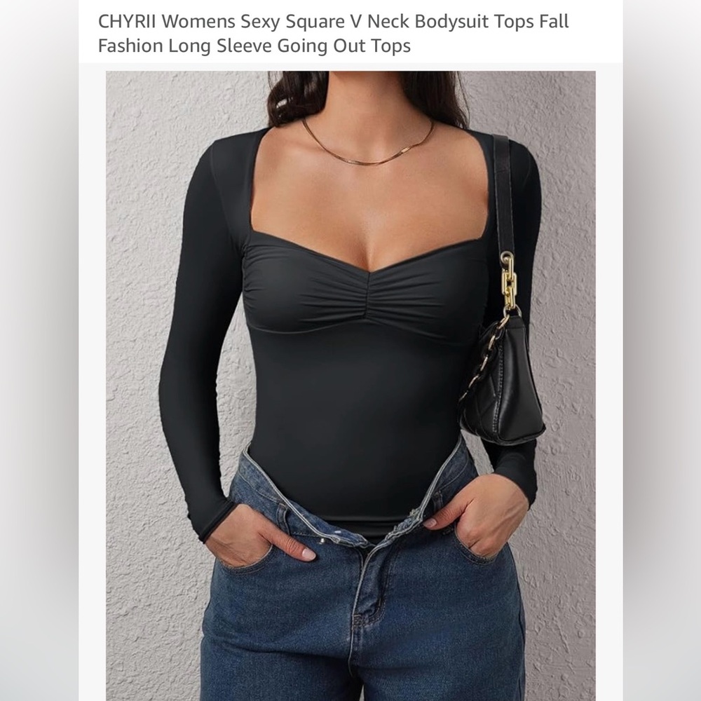 Black Long Sleeve Bodysuit